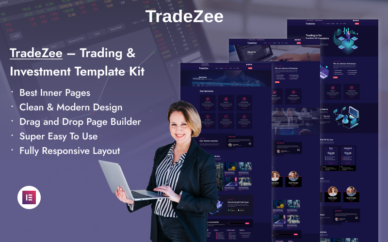 TradeZee – Alım Satım ve Yatırım Eleman Şablon Kiti