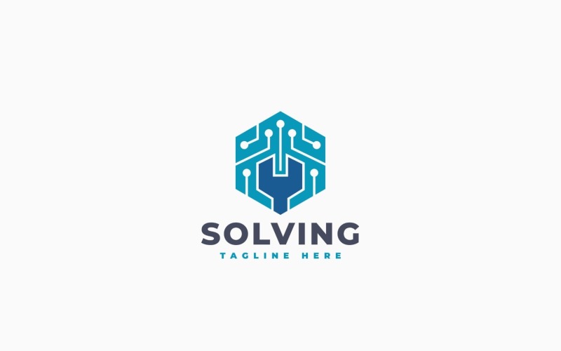 IT解决方案Logo模板设计