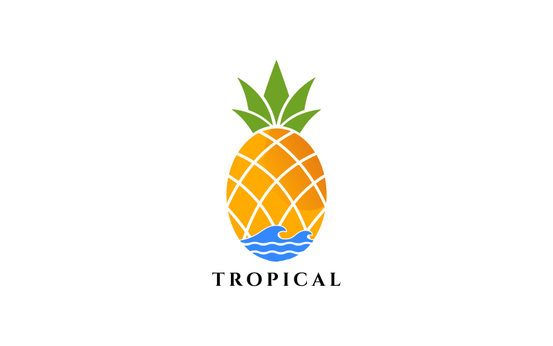 Kreativ ananaslogotypdesign
