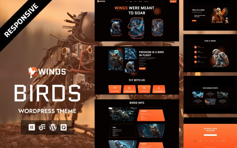 Winds - BirdHaven Wildlife Sanctuary & FeatherBloom Bird Breeding WordPress Elementor Theme