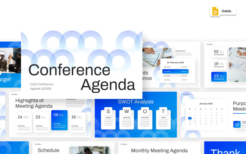 Шаблон Google Slides для порядку денного конференції