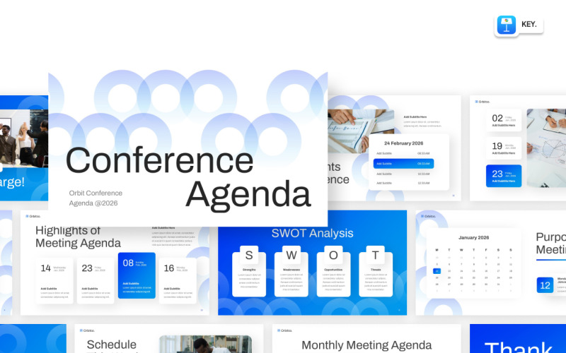 Modello di discorso principale per l'agenda della conferenza