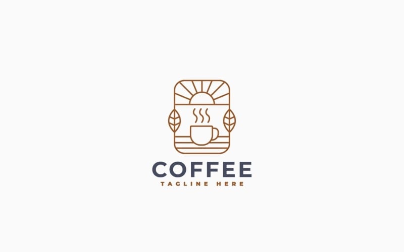 Design de logotipo de xícara de café