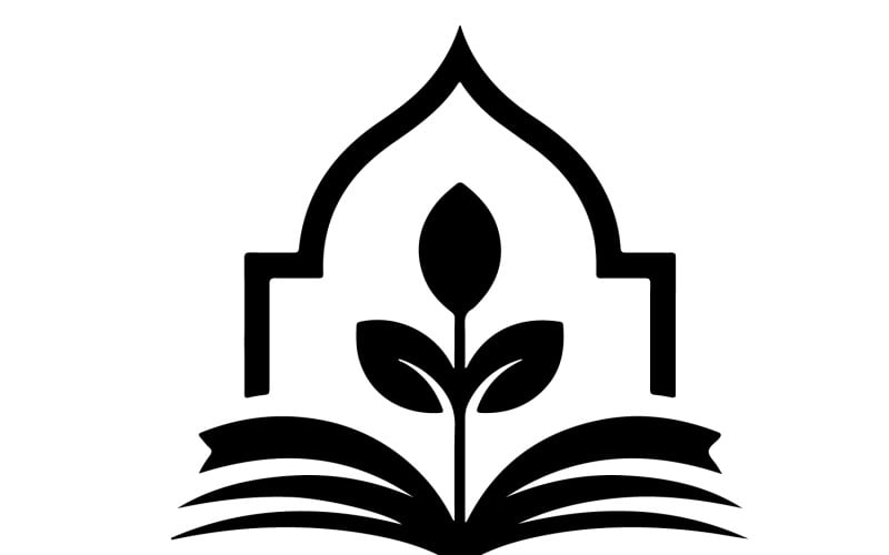 Un libro aperto in fondo una pianta che cresce