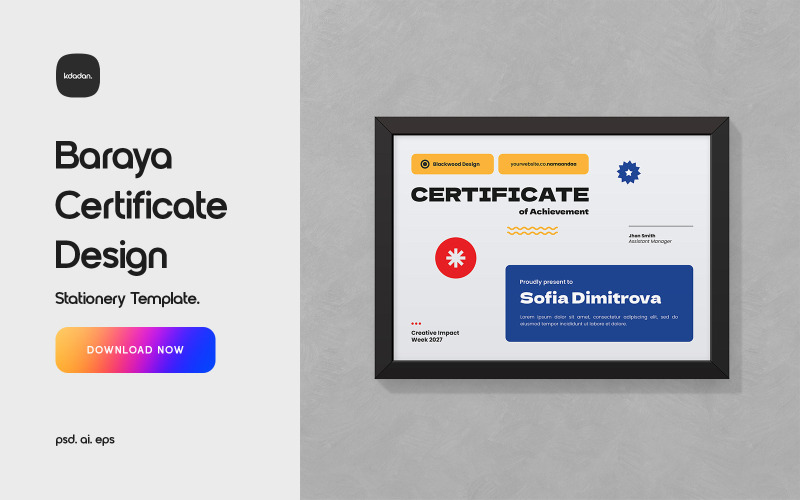 Modèle de certificat Baraya