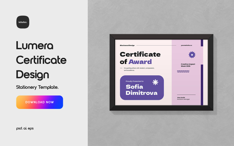 Conception du certificat Lumera