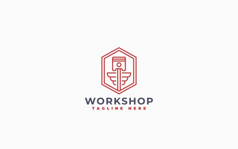 Modèle de logo d'atelier