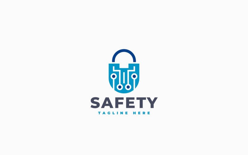 Modèle de logo pour la sécurité numérique