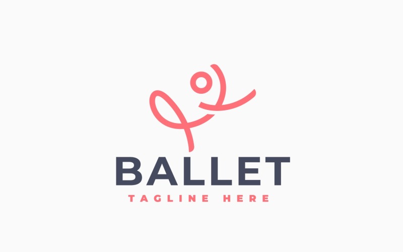 Sjabloonontwerp voor een balletlogo