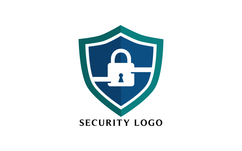 Modello di logo creativo con simbolo di lucchetto