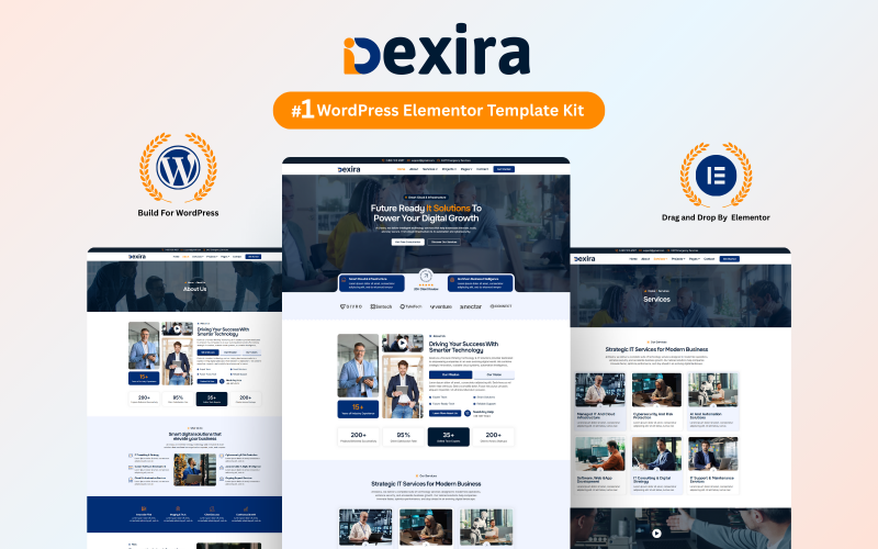 Dexira – Sada šablon Elementor pro technologická a IT řešení