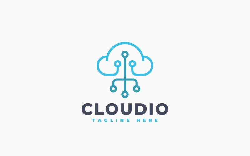 Logo-sjabloon voor cloudcomputing