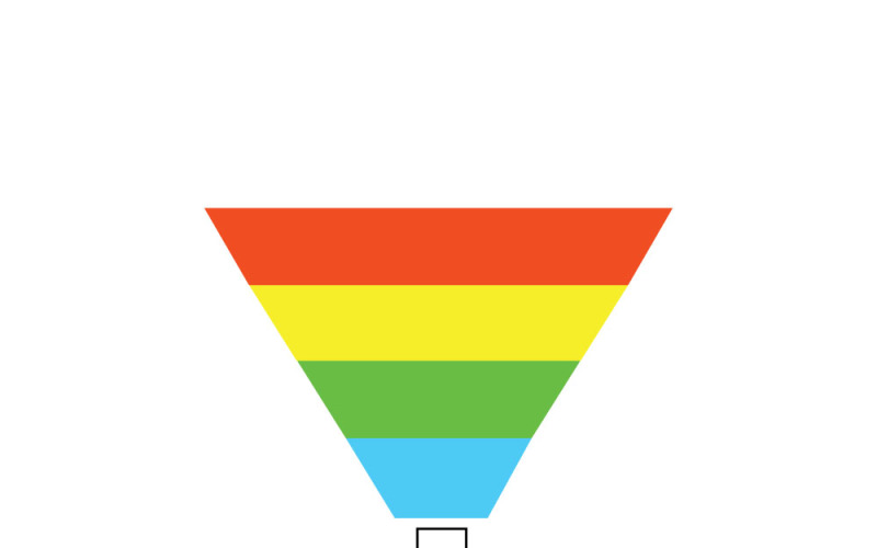 Vektor-Icon-Set für Marketing-Funnel-Grafiken für Unternehmenswebsites