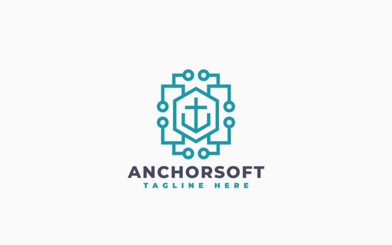 Modello di progettazione del logo del software Anchor