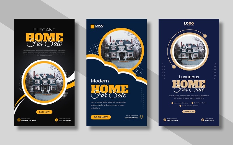 Modello di progettazione di storie Instagram immobiliari Ver-3
