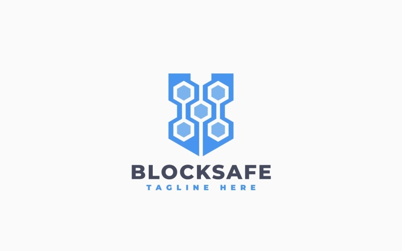 Projekt szablonu logo bezpieczeństwa blockchain