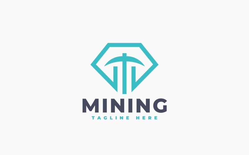 Design de logotipo para mineração de diamantes
