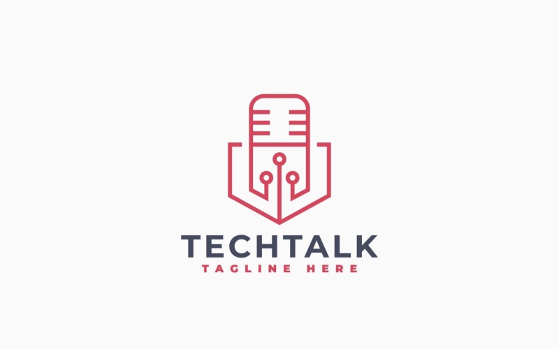 科技播客Logo模板设计