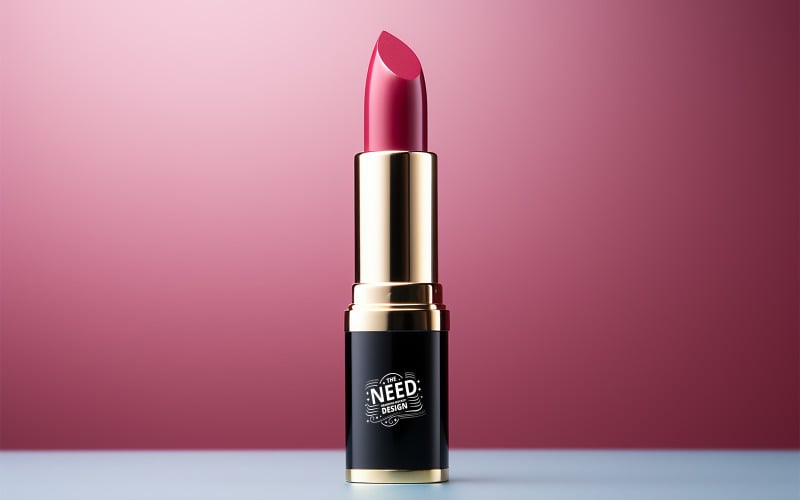 Mockup PSD di rossetto di lusso ad alta risoluzione con oggetto intelligente per la presentazione del marchio di cosmetici