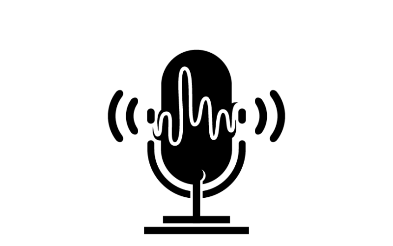 Modelo de logotipo para podcast Echo Wave
