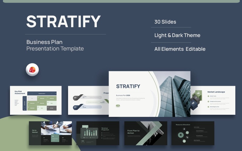 Stratify - Üzleti terv PowerPoint sablon