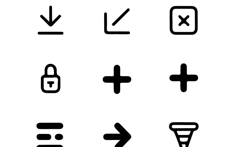 Färgglad UI-ikonark malldesign