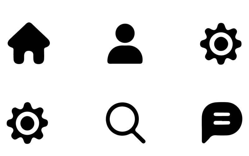 Färgglad UI-ikonbladsvektordesign