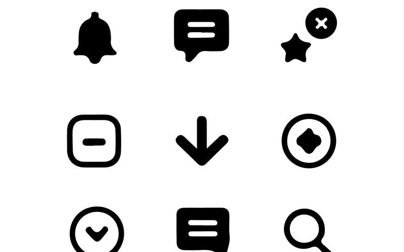 Redigerbart linjeikonark Modernt UI- och UX-ikonpaket