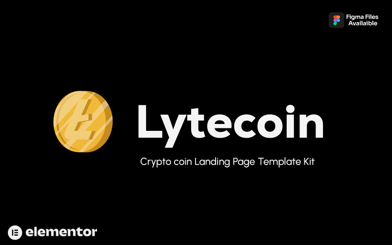 Lytecoin – Криптомем-монета, целевая страница Elementor