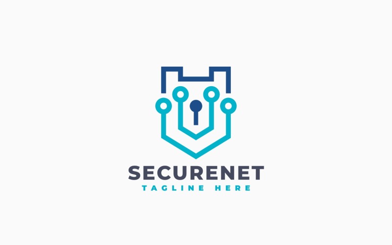 Modèle de logo pour réseau sécurisé