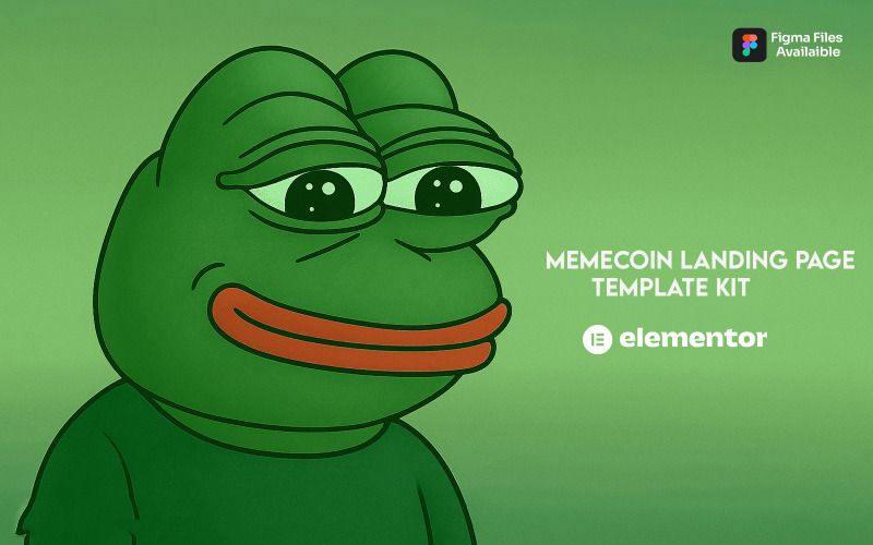 Pepi – Kit de plantillas de Elementor para monedas meme criptográficas