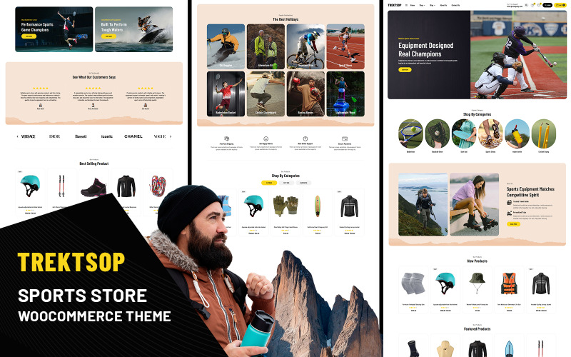 Trektsop - Açık Hava ve Spor Mağazası WooCommerce WordPress Teması