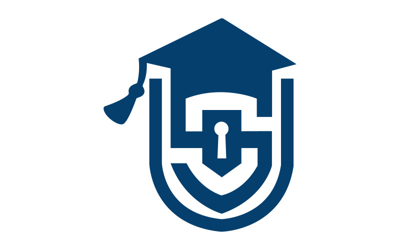 Secure Education Shield-logotyp med examenkeps