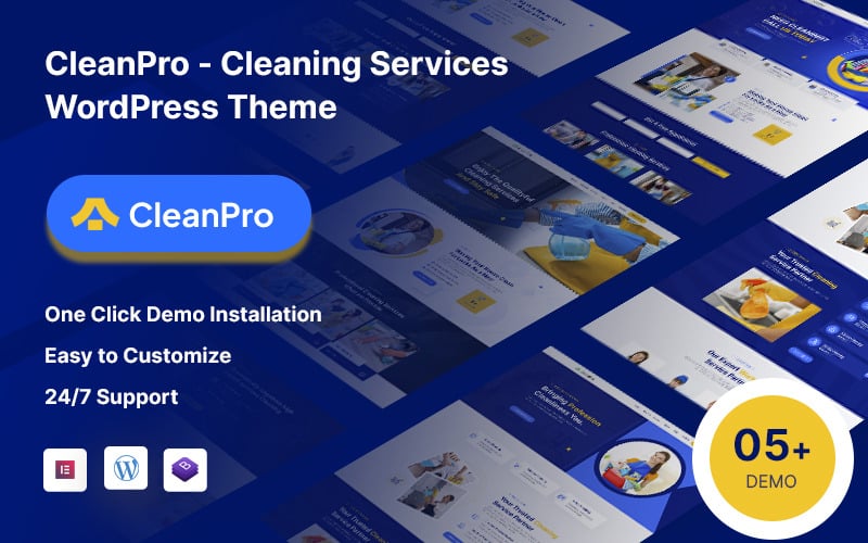 CleanPro - Thème WordPress pour services de nettoyage