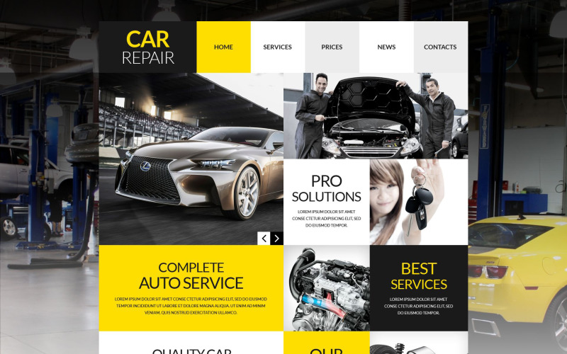 Car Repair PSD Template