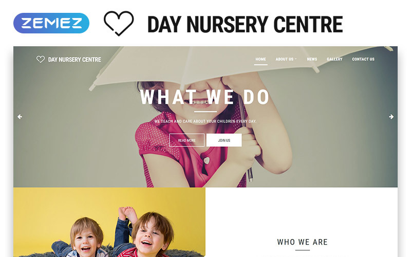 Day Nursery Center - Kids Center Minimal HTML Bootstrap Web Sitesi Şablonu