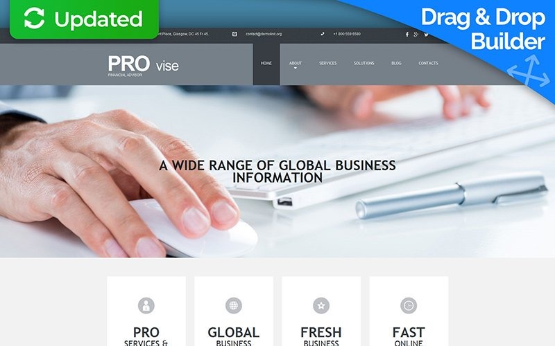 шаблон финансового консультанта moto cms 3