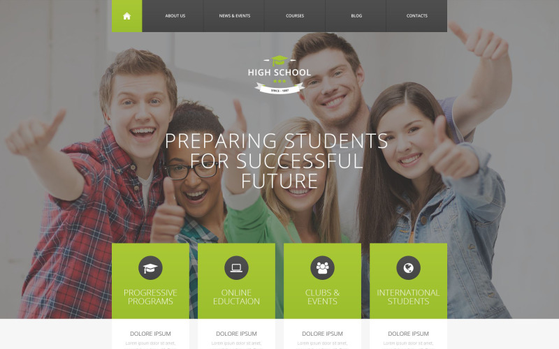 High School PSD Template