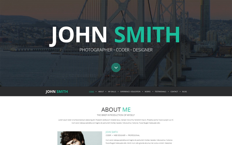 John Smith PSD Template