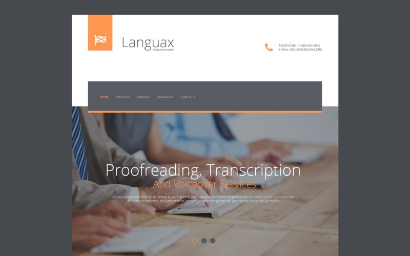 Languax Website Template