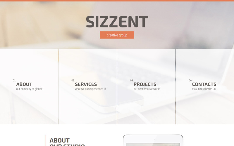 Modèle de site Web Sizzent