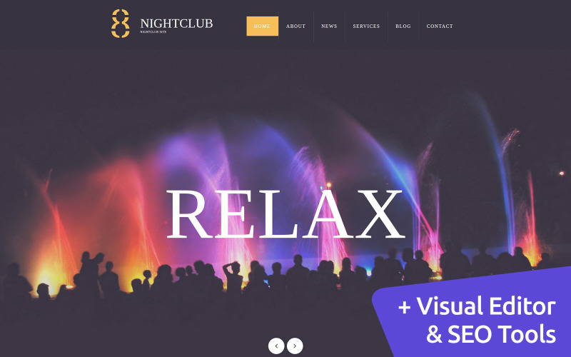 ночной клуб moto cms 3 шаблон