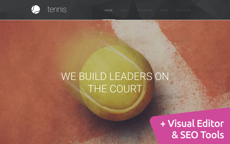 шаблон tennis club moto cms 3