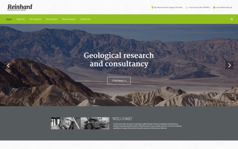 Website sjabloon van Reinhard