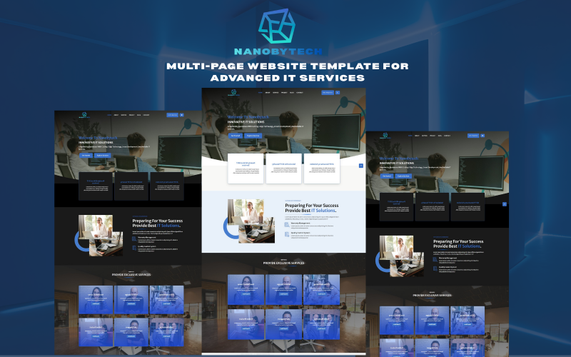 Nanobytech – Modèle de site web HTML moderne multipage pour le conseil ...