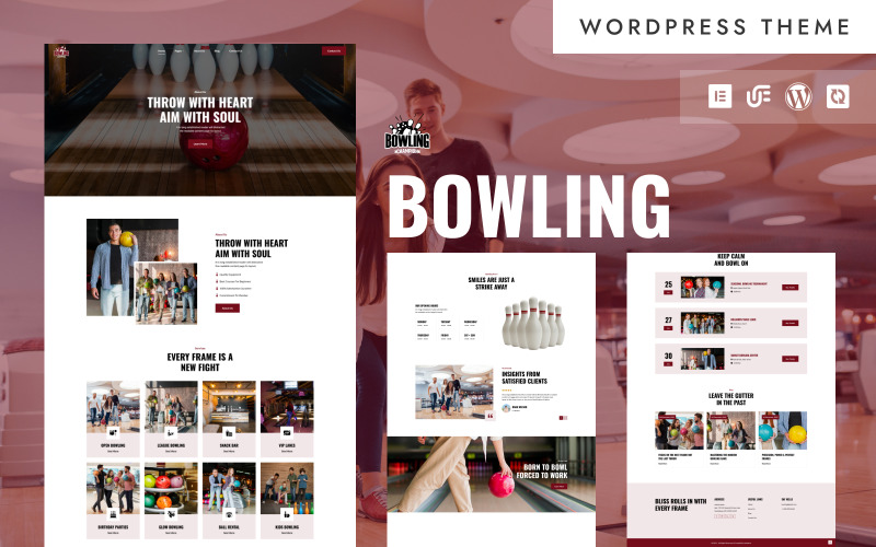 Bowling - Thème WordPress Elementor pour bowling moderne et divertissement