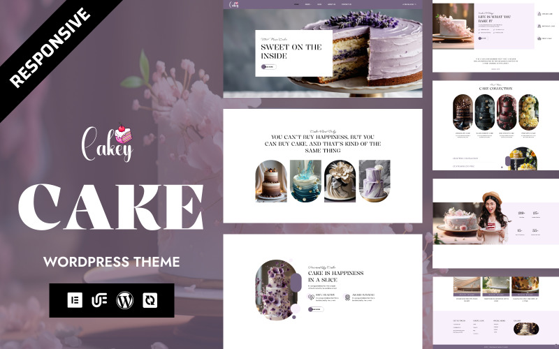 Cakey - багатоцільова адаптивна тема WordPress Elementor для пекарні, солодощів та кондитерської