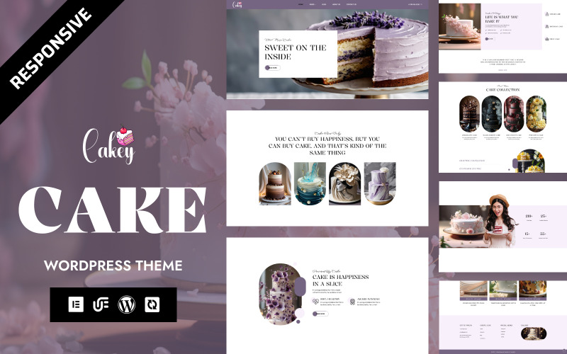 Cakey - Pékség, édesség és süteménybolt többcélú reszponzív WordPress Elementor sablon