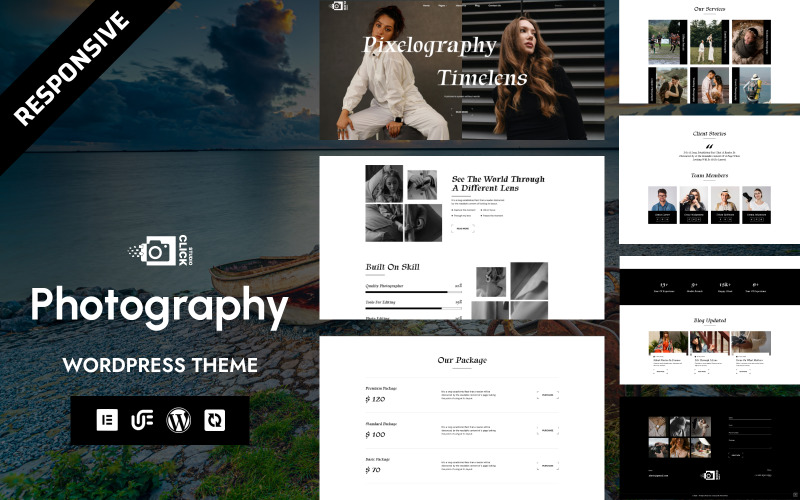 Click - ShutterGlow šablona pro WordPress od Módní a komerční fotografie