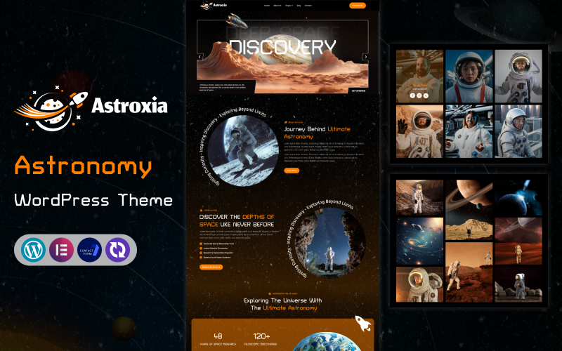 Astroxia - WordPress-thema voor ruimteverkenning en astronomie